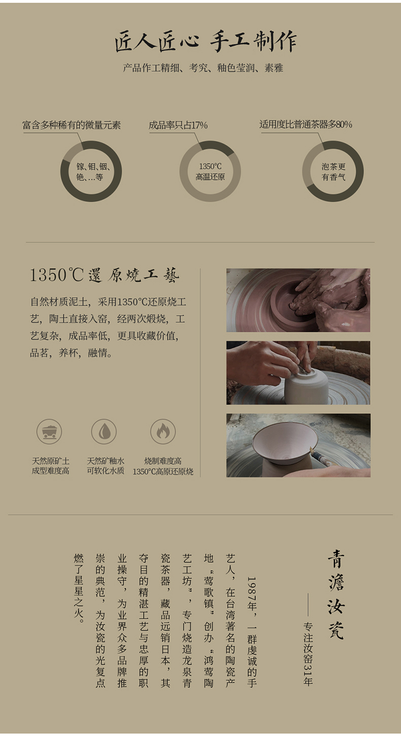 Hand your up the was suit household gift boxes jingdezhen ceramic gifts Chinese archaize of contracted celadon porcelain