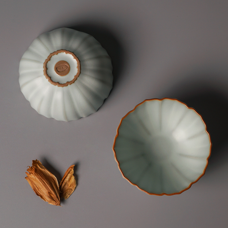 Your up jingdezhen bowl with a single master cup single CPU checking ceramic cups gift boxes to open the slice Your porcelain ice crack glaze