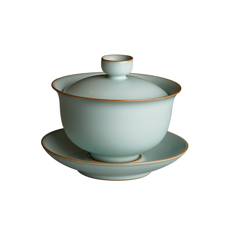 Your up tureen tea cups a single large bowl of jingdezhen porcelain three cups of checking ceramic tea set ice crack glaze