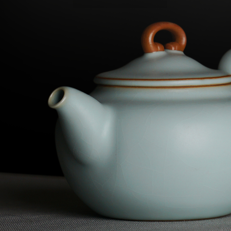 Hand your up teapot was slicing can be a single pot jingdezhen undressed ore ceramic porcelain crack celadon gift boxes