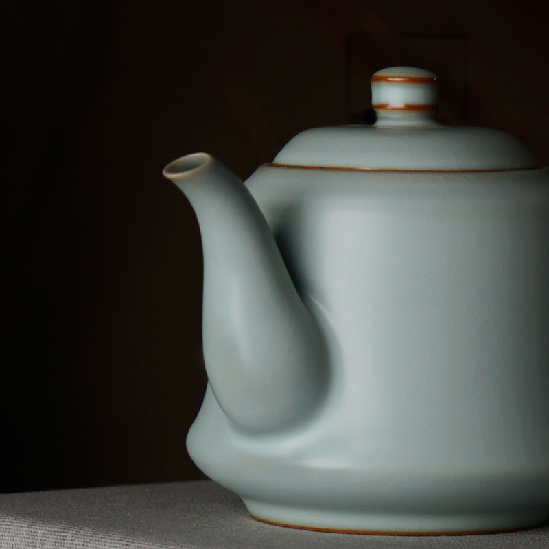 Jingdezhen porcelain teapot single pot home of kung fu tea set celadon ice crack glaze on your up checking ceramic Chinese style