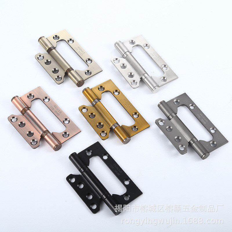 4 inch 3 0 thick black stainless steel primary and secondary hinge wood door hinge free of notching gun grey muted smooth hinge