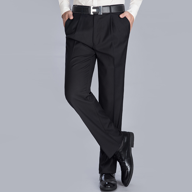 Người cao niên Bais khiên Sipants nam thu Suit ăn mặc Trung niên Với Ples Casual Pants Loose Dày dài quần Business