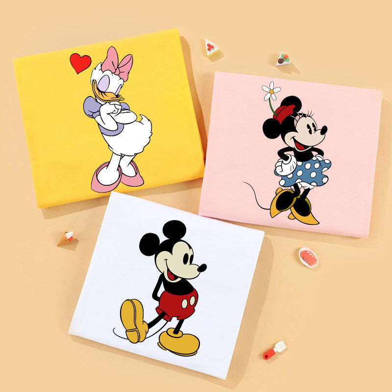 Mitch Don Old Duck T-shirt Child Tide Card Bottom Boy Girl Girl Short Sleeve Sports Pure Cotton Cartoon Candy Color Full Cotton