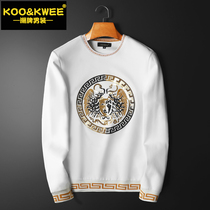 European Station fall acrosse T-shirt T-shirt with undershirt long sleeves Body Light Cotton Trendy Pure Color Round Collar Compassionate Man