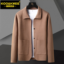 Fall mens capsized sweater sweatshirt cardiovert jersey mens coat line clothing mens clothing button sweatshirt sweaters uptrend