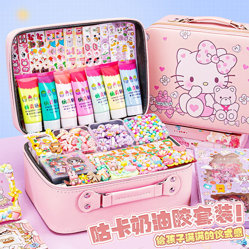 Набор крем-клея Goka подарочная коробка Hello Kitty Рождественская наклейка для рукоделия Doudou наклейки мультяшный зыбучий песок кирпич полный набор материалов для поделок Doudou розовые подарочные игрушки для девочек на выпускной