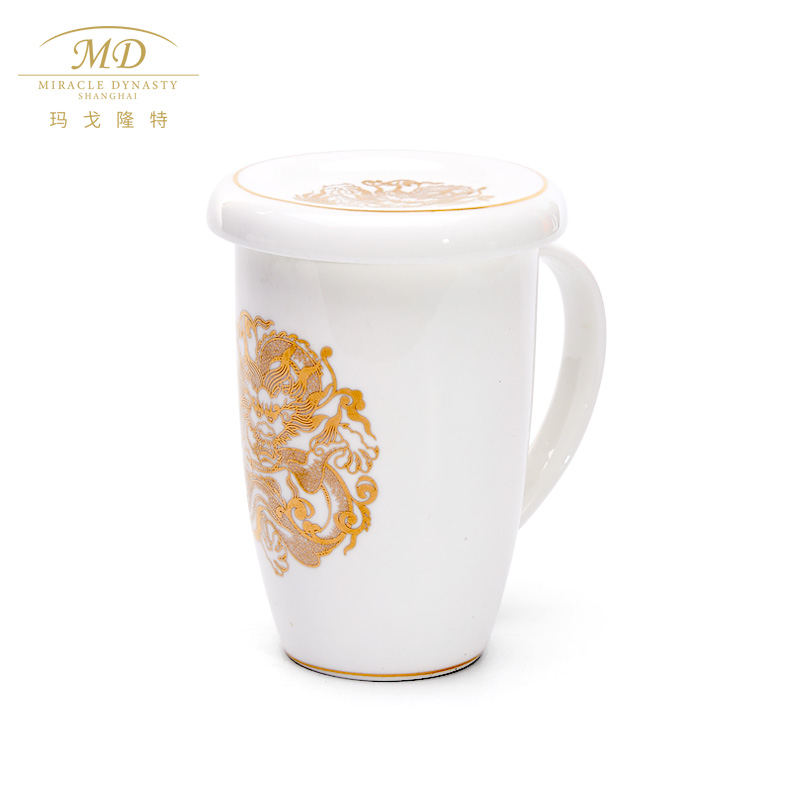 Margot lunt ipads porcelain MD tenglong gold cover cup ipads China cups picking cups of water