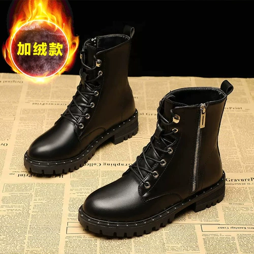 Martens, флисовая зимняя обувь, детские короткие сапоги в английском стиле, 2020, в британском стиле, подходит для подростков