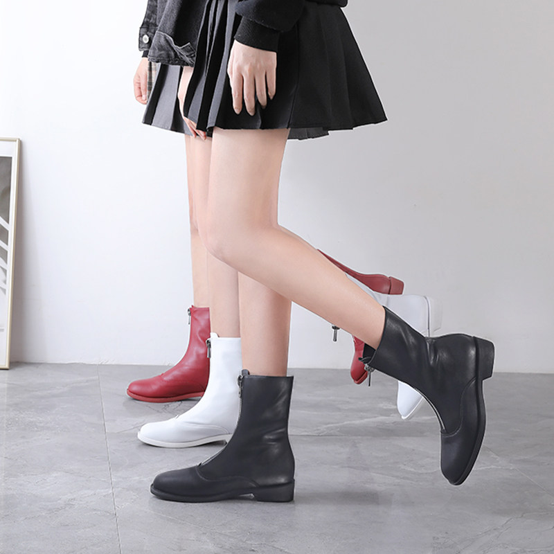 guidi ghost emperor boots women's short boots white front zipper martin boots red wedding boots small size women's shoes large size women's boots
