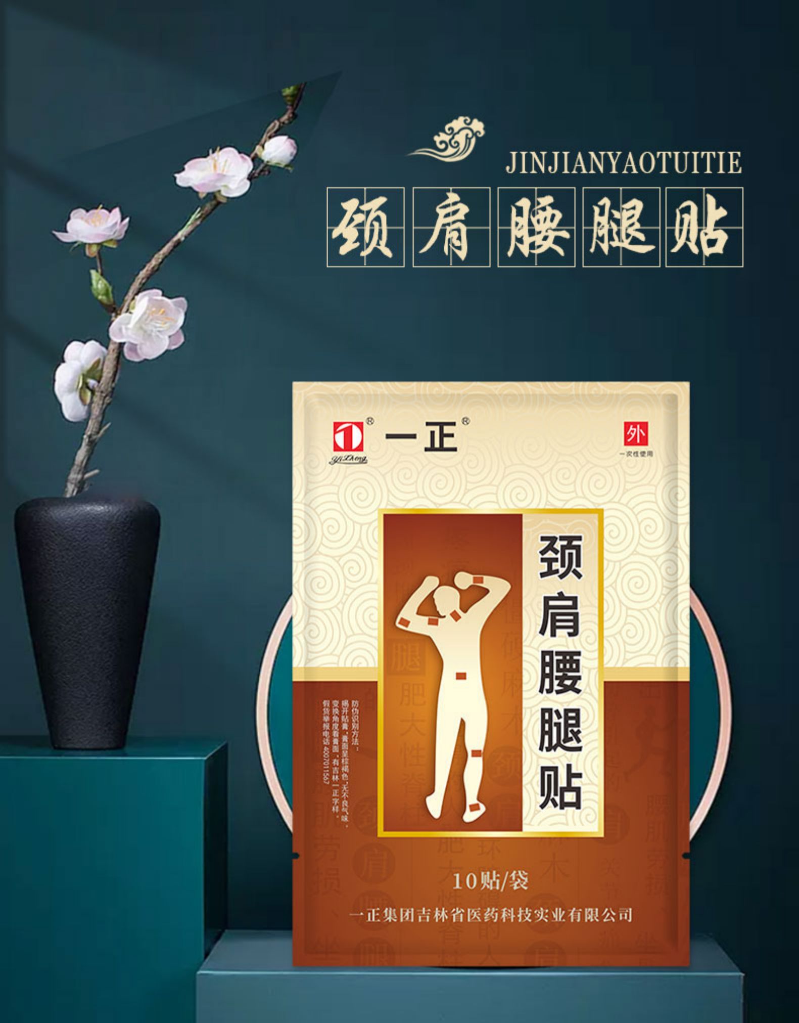 一正 颈肩腰腿消痛贴4贴/盒 图1