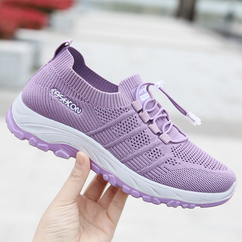 Summer breathable old Beijing cloth shoes women's non-slip soft bottom casual mother shoes lightweight middle-aged and elderly mesh walking shoes