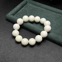 Xian specialty natural jade blue field jade single circle bracelet living jade terracotta warriors and horses the same style mens Buddha beads milk green low