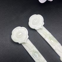 Xian specialty natural living jade blue field jade old material ornaments apple green auspicious Ruyi pieces the same style as the terracotta warriors and horses