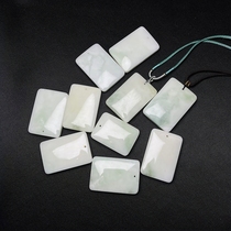 Xian specialty Lantian jade Piaocui natural jade living jade Ping An Xile Wu Shi brand men and women pendant sweater chain