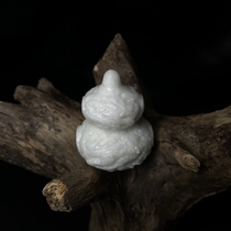 Xian specialty Lantian jade gourd handle piece hand-carved model of Fu Lu Shou natural living jade the same style as the Terracotta Warriors and Horses