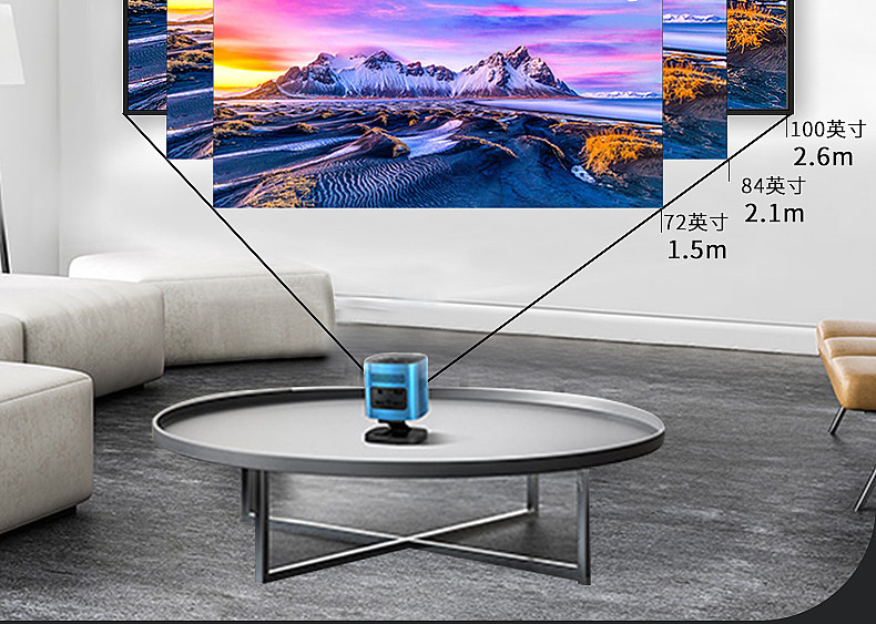 Экран для проектора 投影仪画框幕布抗光高清4k窄边框黑金软幕激光电视客厅家用投影屏幕超短焦投影机壁挂80寸100寸120寸画框幕 Qbx