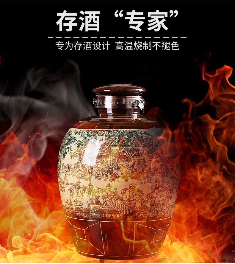 Jingdezhen household mercifully jars 10 jins 20 jins 30 jins 50 pounds it seal big waxberry wine with the lock