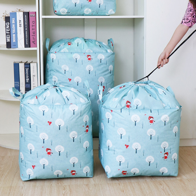 Fubing Clothes Travel Bag Oversized Seasonal Clothing Moisture-proof Storage Basket Wardrobe Organizer Cotton Quilt Storage Bag