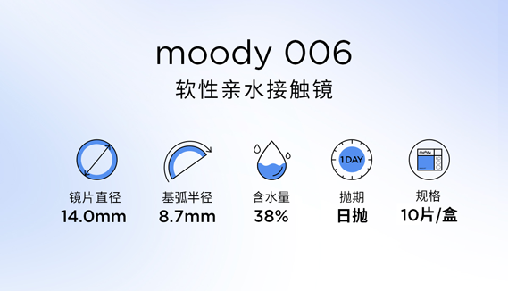 Moody 透明日抛隐形眼镜 10片 图4