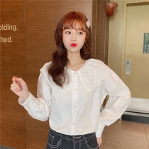 Spring and summer new super Xiansen white shirt Women design sense niche interior top loose long sleeve shirt Women