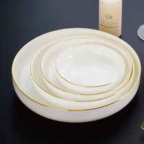 Phnom Penh deepened plate soup plate bone china plate set large nest plate combination ceramic dish plate dish household plate