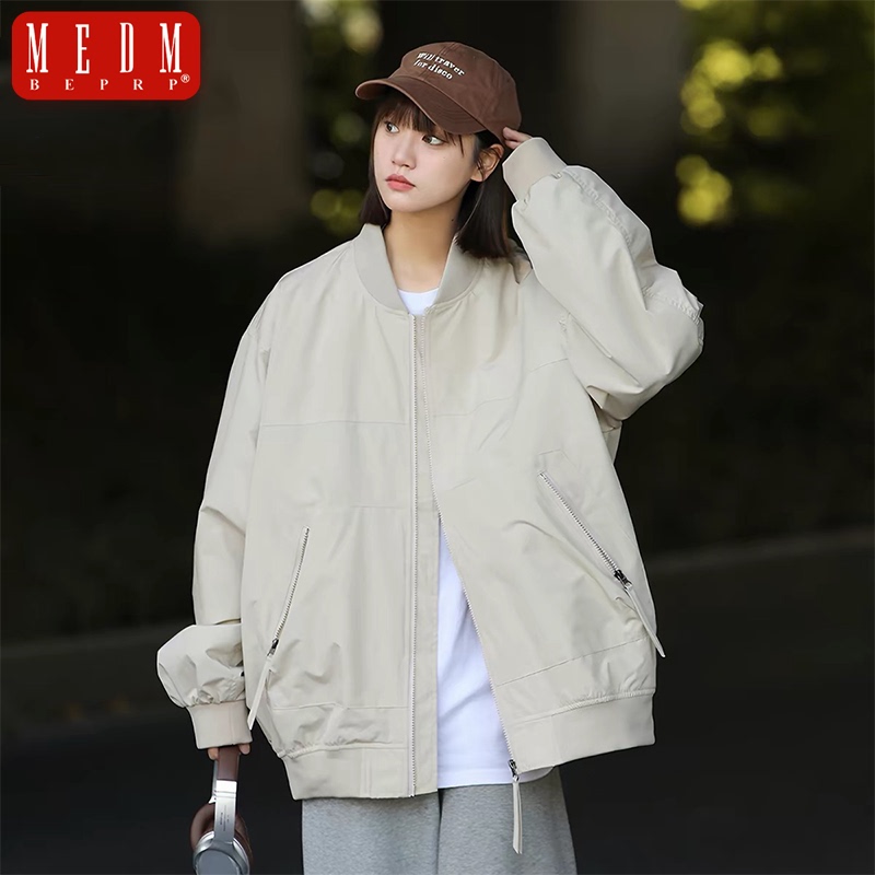 Medm Beprp Super Popular Autumn American-Style Flight Baseball Jacket for Men and Women, Loose Windbreaker, Stylish Workwear Jacket Medm Beprp Super Popular Autumn American-Style Flight Baseball Jacket for Men and Women, Loose Windbreaker, Stylish Workwear Jacket