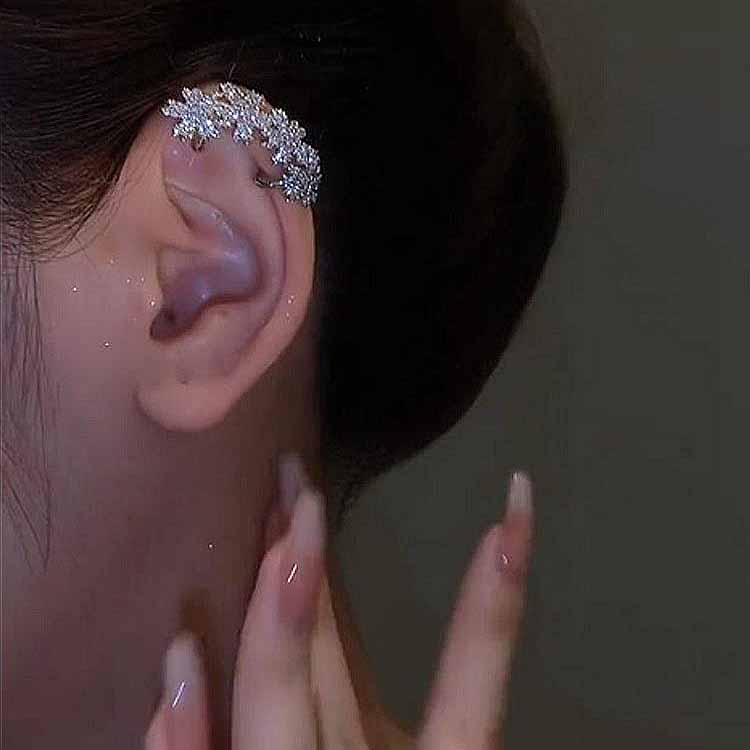 Moda Dulce Flor Diamante Aleación Piedras Preciosas Artificiales Aretes display picture 3