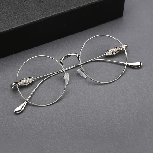 木川 Дизайнерские очки коробка мужская ретро коробки ручной каркасы металлическое металлическое зеркало можно оборудовать зеркалом с изменчивым миопией