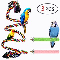 Parrot toy autumn nibbling on a climbing cotton rope frosted stand pole tiger peonies octogeca bird cage toy exercise puzzle