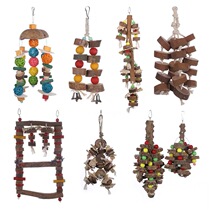 Medium large parrot nibble with toy parrot grindstone grinding claw grinding mouth toy training Puzzle Swing and Thousand Birds Supplies Utensils