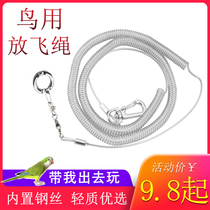 Parrot flying rope foot ring anklet training rope index rope walking bird rope flying rope does not hurt feet super light Bird rope