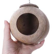 Birds nest grass nest hanging nest hanging nest coconut shell nest breeding box warm tiger skin parrot toy supplies parrot nest