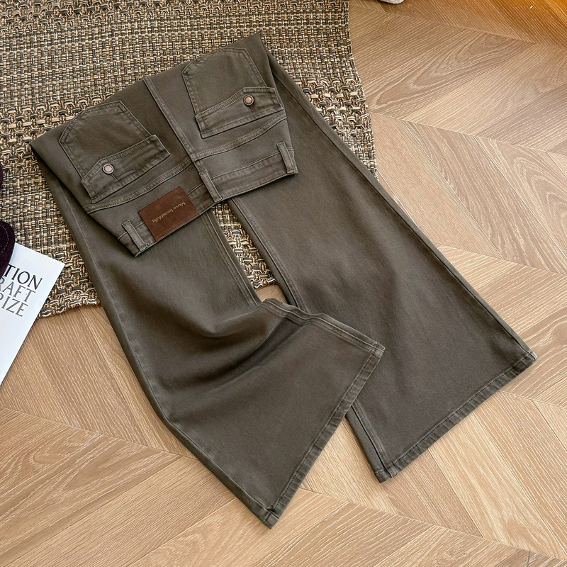 【Mocha Mousse】Stretchy, Non-Tight Flared Pants, New Autumn Style, High-Waisted, Drapey, Slimming Jeans for Women 【Mocha Mousse】Stretchy, Non-Tight Flared Pants, New Autumn Style, High-Waisted, Drapey, Slimming Jeans for Women