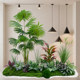 Simulated Green Plant Landscaping Combination for Window Display Decoration, Artificial Plant Landscape for Courtyard Arrangement, Entrance Hall and Indoor Use