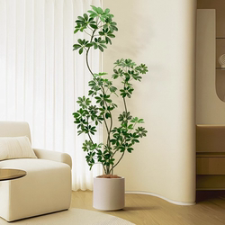 High-End Light Luxury Duckbill Wood Artificial Green Plant Indoor Living Room Large Potted Plant Imitation Fake Plant Floor-Standing Decorative Ornament