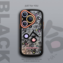QBIG is suitable for Huawei (free high-definition film) new Pura70 Ultra creative personalized text hahaha 70pro cream shell anti-fall protective cover 60 all-inclusive lens men and women