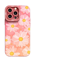 QBIG applies Apple (send high-definition film) new 14promax liquid silicone gel 13 soft shell daisy 12 anti-fall 11 lens full package protective sleeve 14plus flower ultra-fire womens small