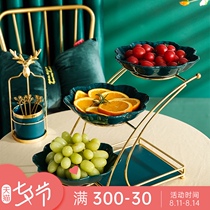 Light luxury style high-end fruit tray Living room household coffee table Candy dried fruit snacks refreshment storage creative high-legged fruit tray