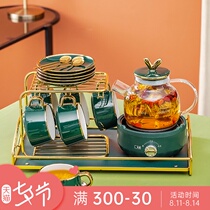 Nordic modern light luxury water cup set Household living room ceramic water cup Teacup cold water pot Afternoon tea tea set