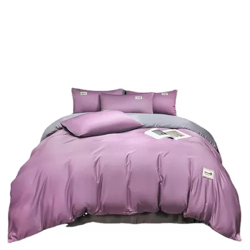 Комплект, шелковая простыня, пододеяльник, прямые продажи с завода, скандинавский стиль, 4 предмета, простой и элегантный дизайн, подарок на день рождения