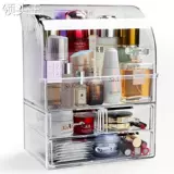 Прозрачная пылепроницаемая косметическая коробка для хранения настольная стойка