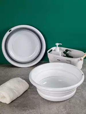 Japanese foldable basin plastic household baby washbasin Portable Travel large laundry basin