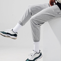 UZIS sports trousers mens loose bunch feet casual tie socks basketball knitting American training plus velvet autumn and winter trousers