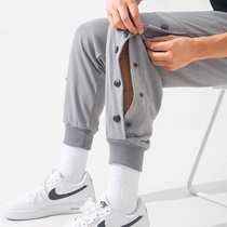 UZIS half-breasted sports basketball trousers mens half-open buckle loose pants autumn and winter tie pants tide training pants