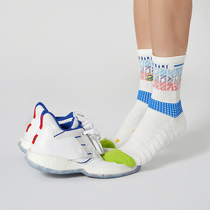 ACE comprehensive UZIS professional basketball socks mens actual battle towel bottom Sports High Elite socks middle tube light armor