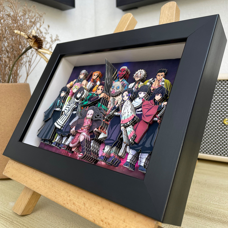Demon Slayer: Kimetsu No Yaiba Family Portrait 3D Pop-Up Figure Nine-Column Figure Gift for Boys and Girls Birthday Gift Wall Hanging Decoration Stand Demon Slayer: Kimetsu No Yaiba Family Portrait 3D Pop-Up Figure Nine-Column Figure Gift for Boys and Girls Birthday Gift Wall Hanging Decoration Stand