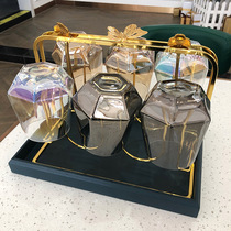 Porcelain wood Nordic light luxury identification cup water set household living room water cup teacup creative heat-resistant cold water pot