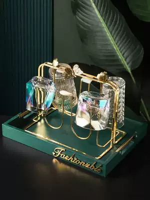 Porcelain Wood one creative multifunctional drain rack household upside down cup holder tray Nordic Cup rack water cup rack