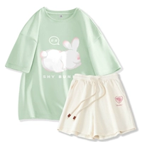 Вода зеленый застенчивый кролик+абрикосовый розовый сердце k